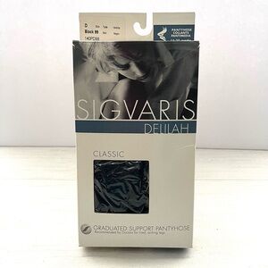 SIGVARIS Delilah CLASSIC Graduated Support Pantyhose 140PD99 SizeD Color BLACK99